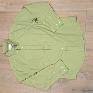 Cutter & Buck Men's Medium Green Dress Shirt